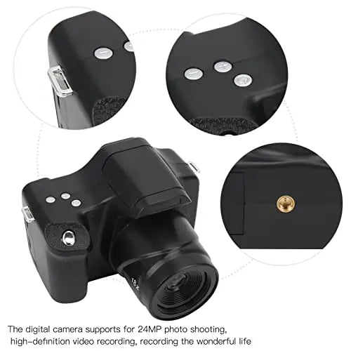 Digital Camera, Digital SLR Camera 3.0 in LCD Screen 18X Zoom HD SLR Camera Focal Length Portable Digital Camera for Photography (Standard Type 79cm) Stacia's Lens & Light