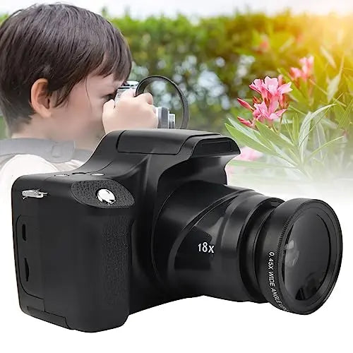 Digital Camera, Digital SLR Camera 3.0 in LCD Screen 18X Zoom HD SLR Camera Focal Length Portable Digital Camera for Photography (Standard Type 79cm) Stacia's Lens & Light