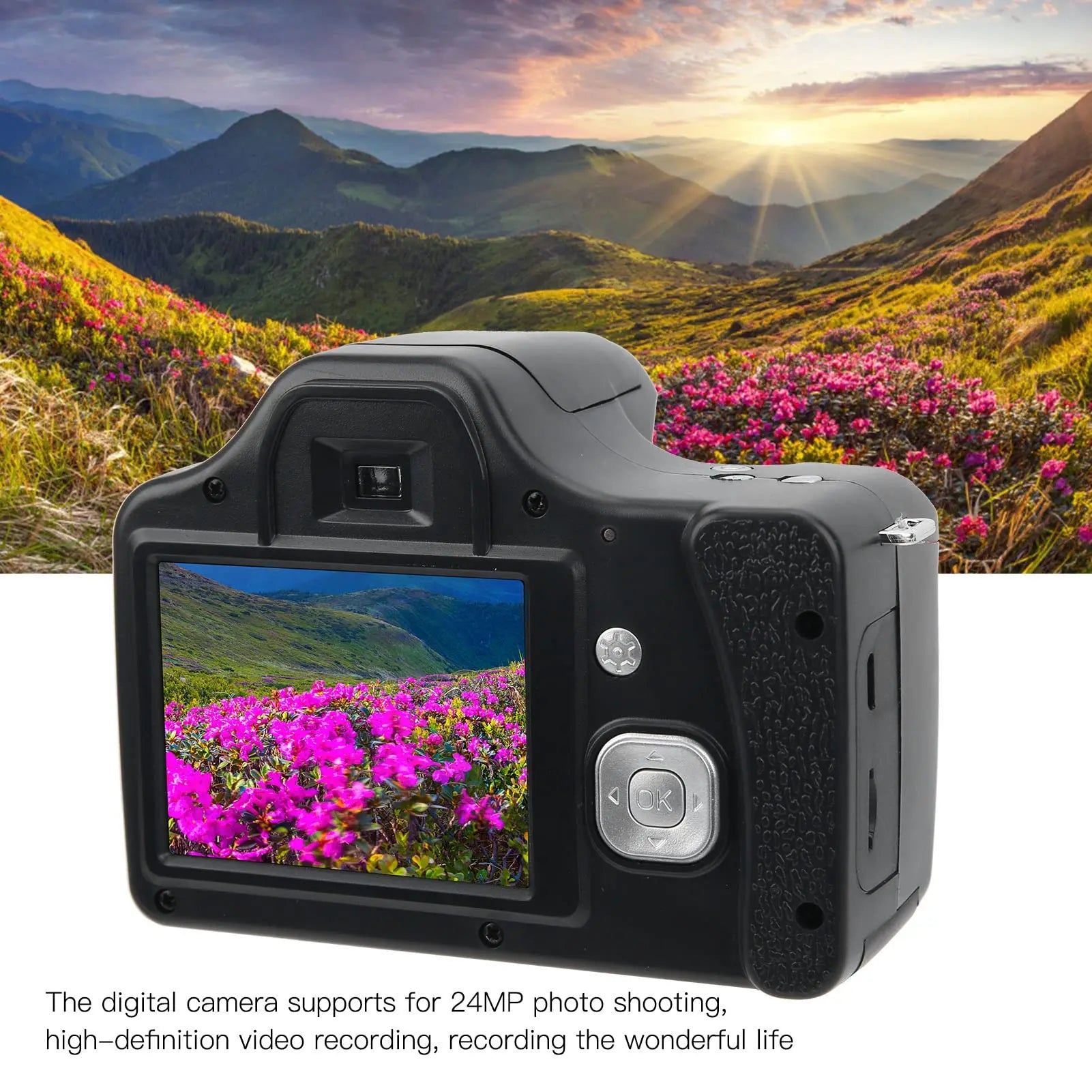 Digital Camera, Digital SLR Camera 3.0 in LCD Screen 18X Zoom HD SLR Camera Focal Length Portable Digital Camera for Photography (Standard Type 79cm) Stacia's Lens & Light